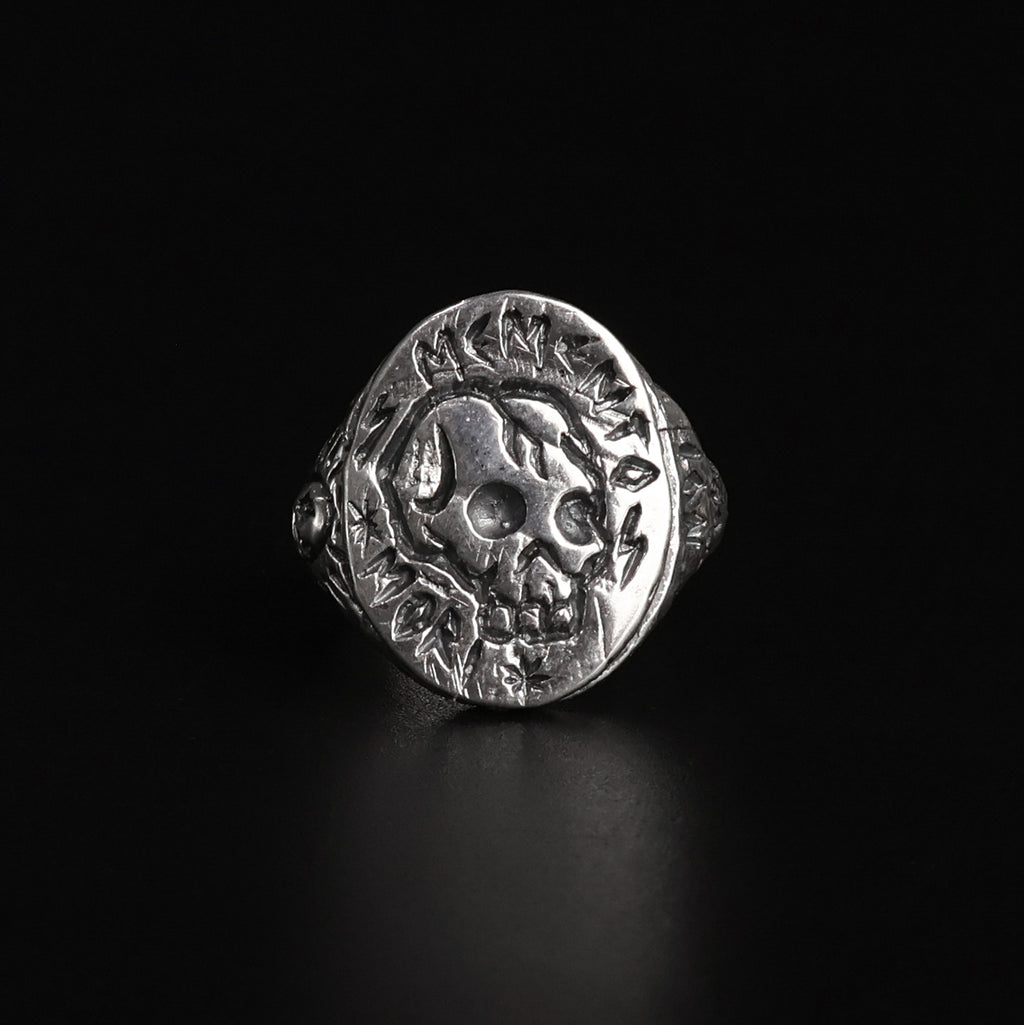 Memento Mori Silver-Plated Ring