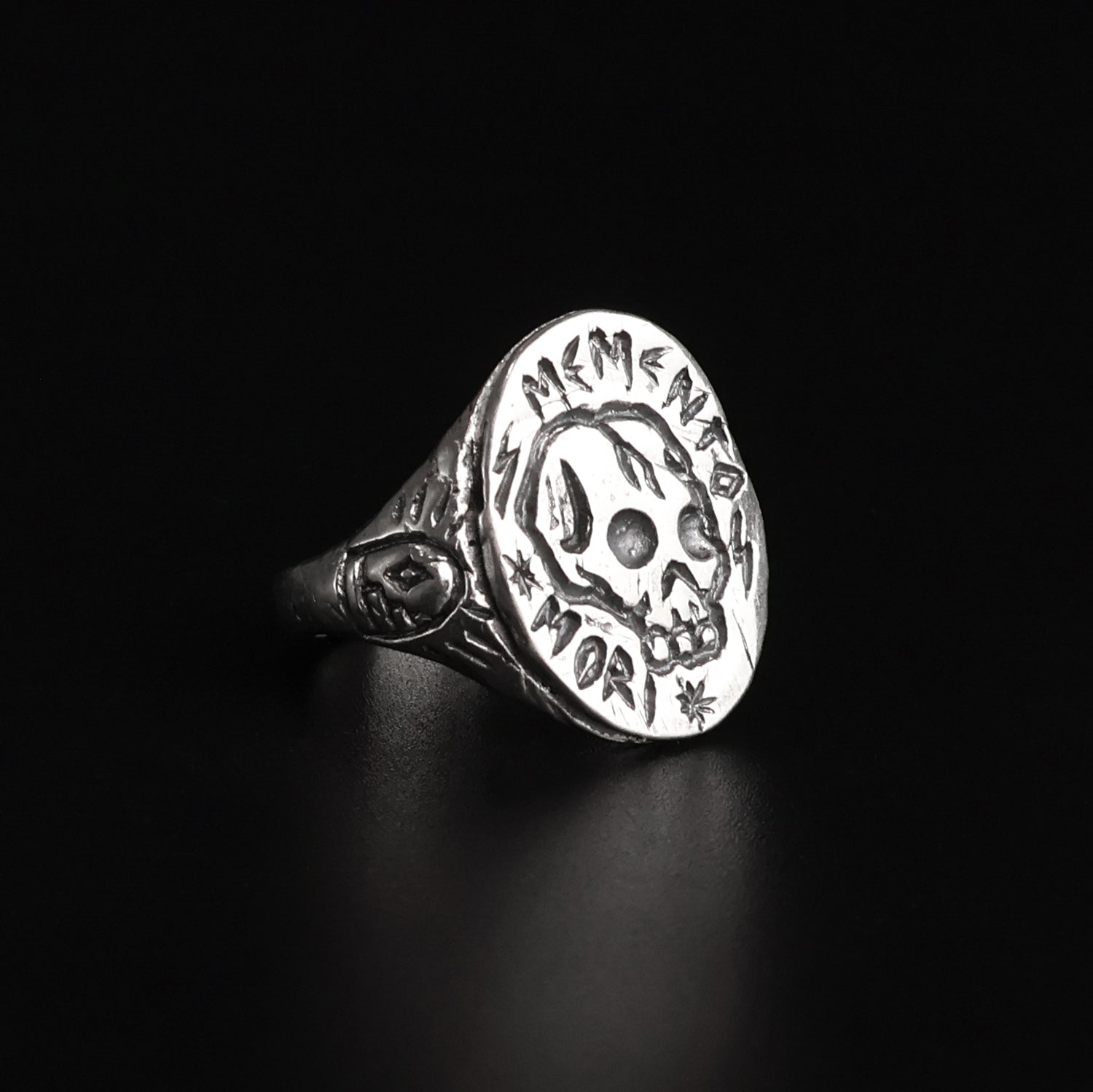 Memento Mori Silver-Plated Ring