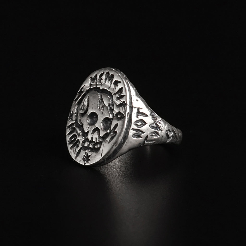 Memento Mori Silver-Plated Ring