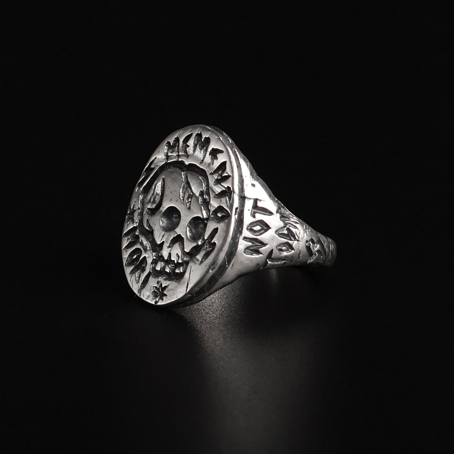 Memento Mori Silver-Plated Ring