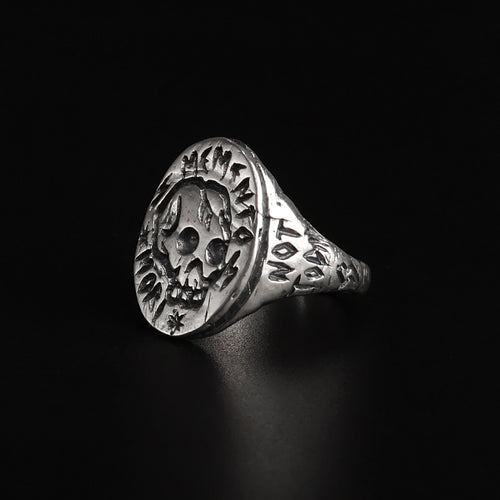 Memento Mori Silver-Plated Ring