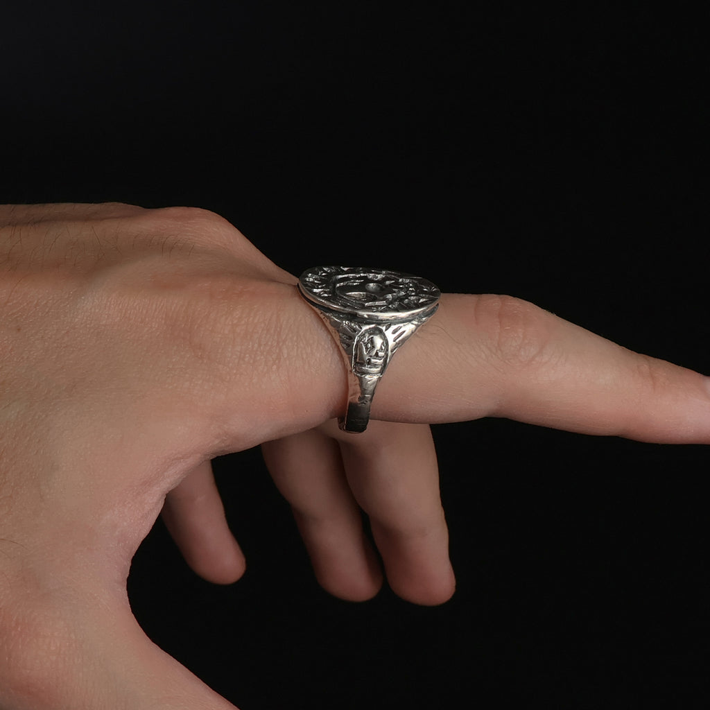 Memento Mori Silver-Plated Ring