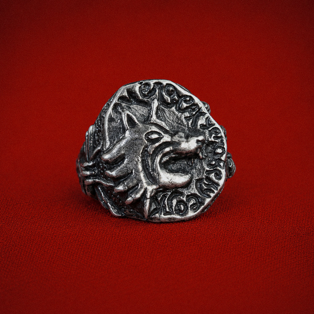 Old Wolf Silver-Plated Ring