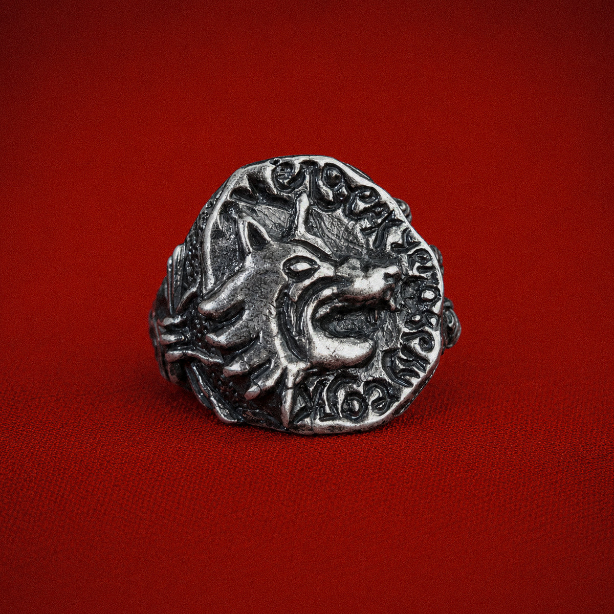 Old Wolf Silver-Plated Ring