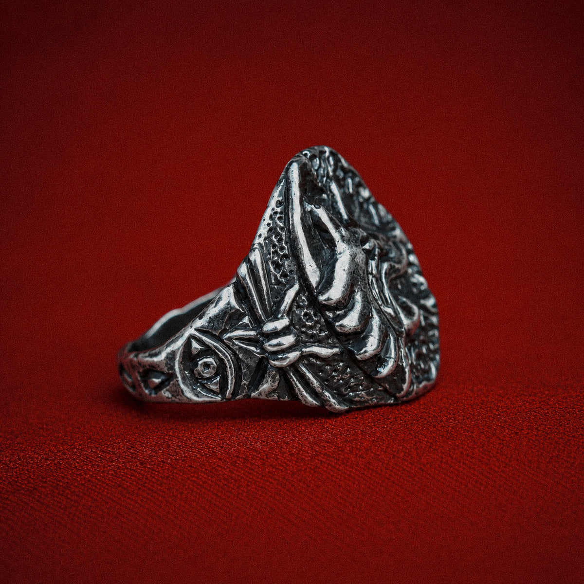 Old Wolf Silver-Plated Ring