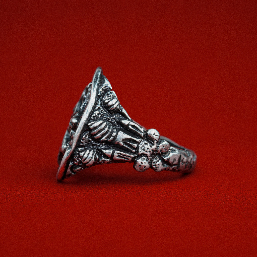 Old Wolf Silver-Plated Ring