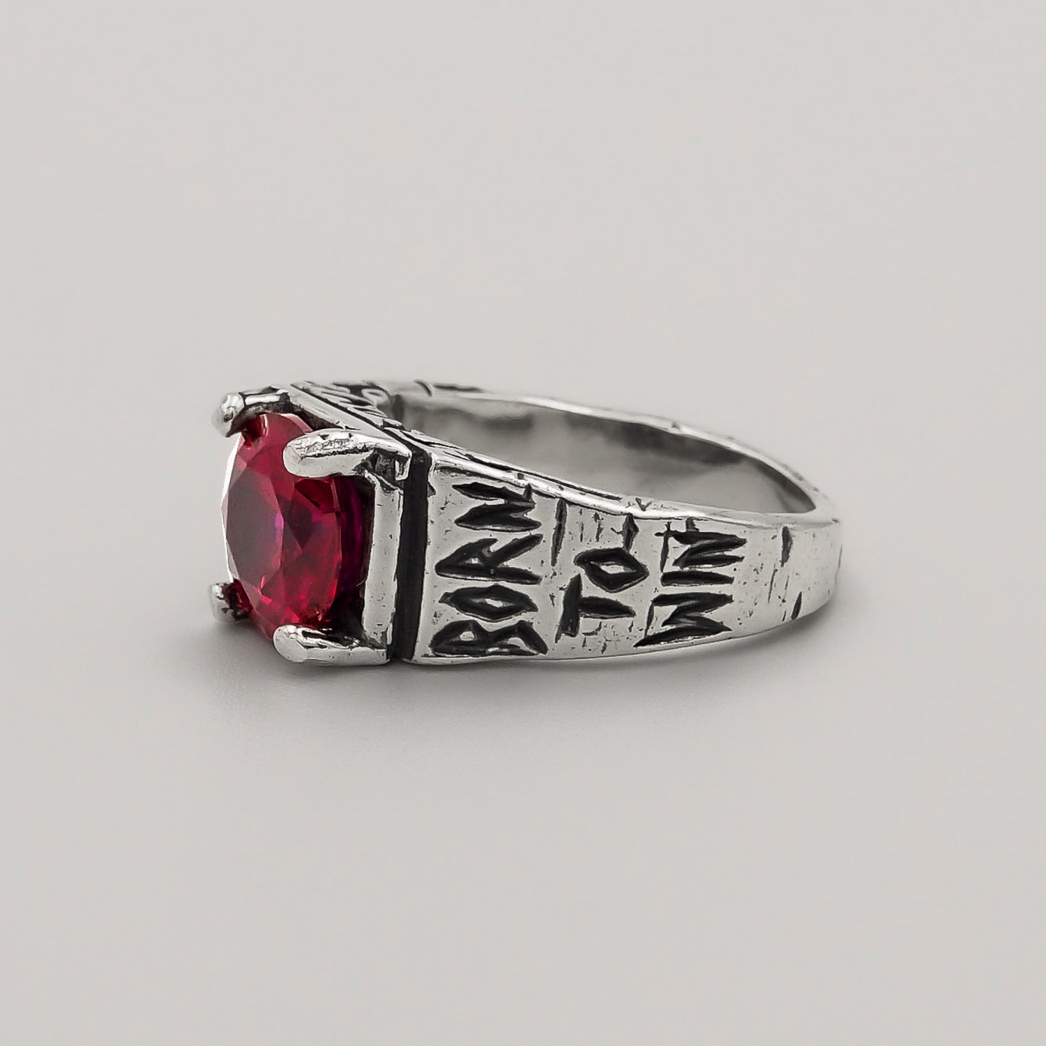 Born to Win Ruby Ring