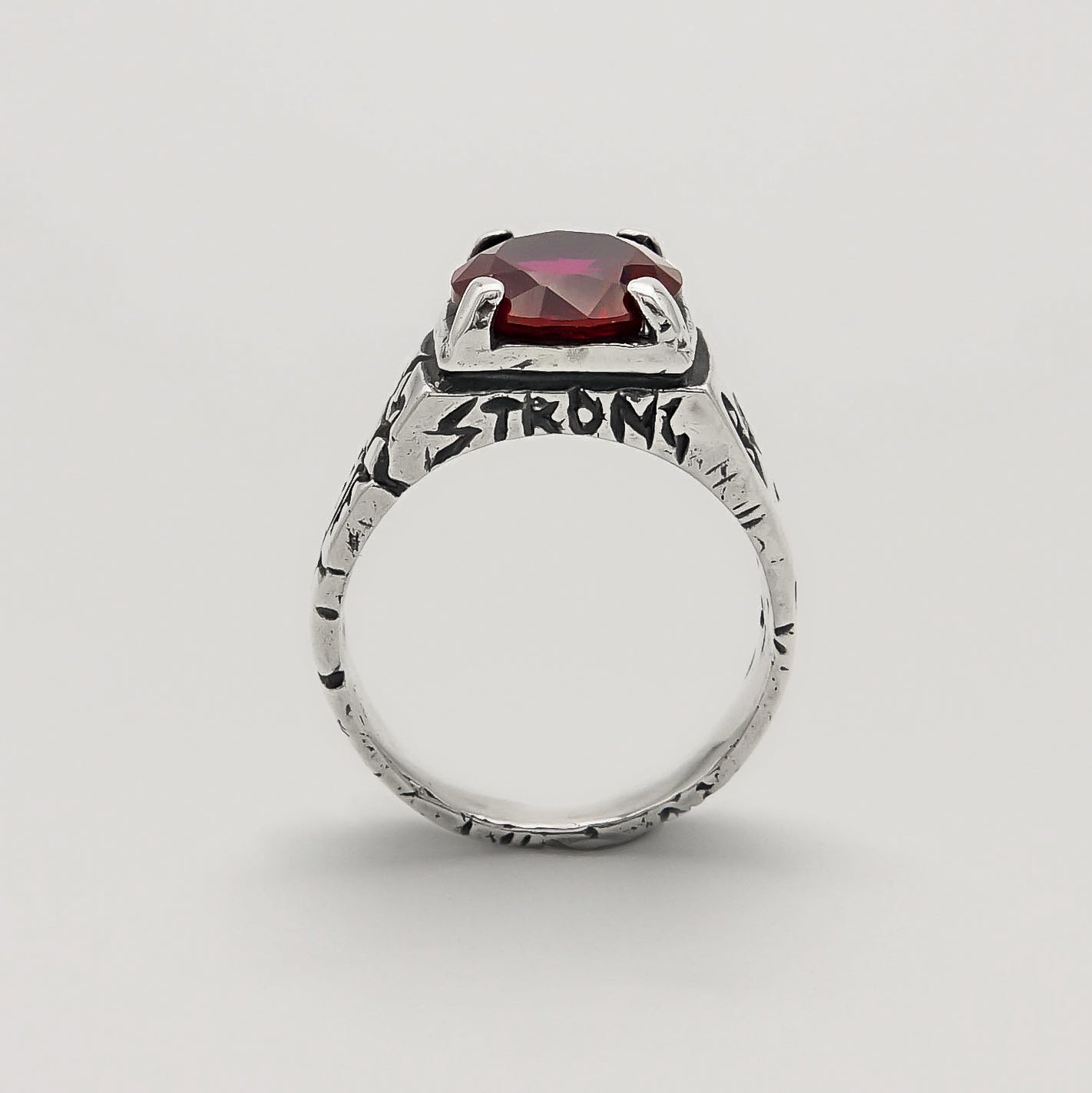 Born to Win Ruby Ring