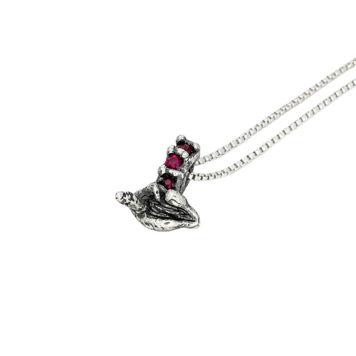 Ember Ruby Silver-Plated Necklace