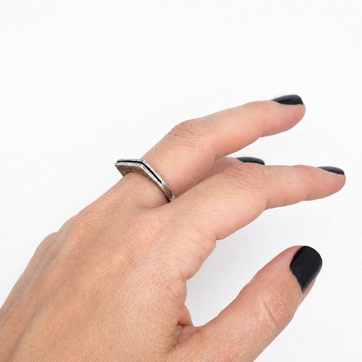 Pure Line Silver-Plated Ring
