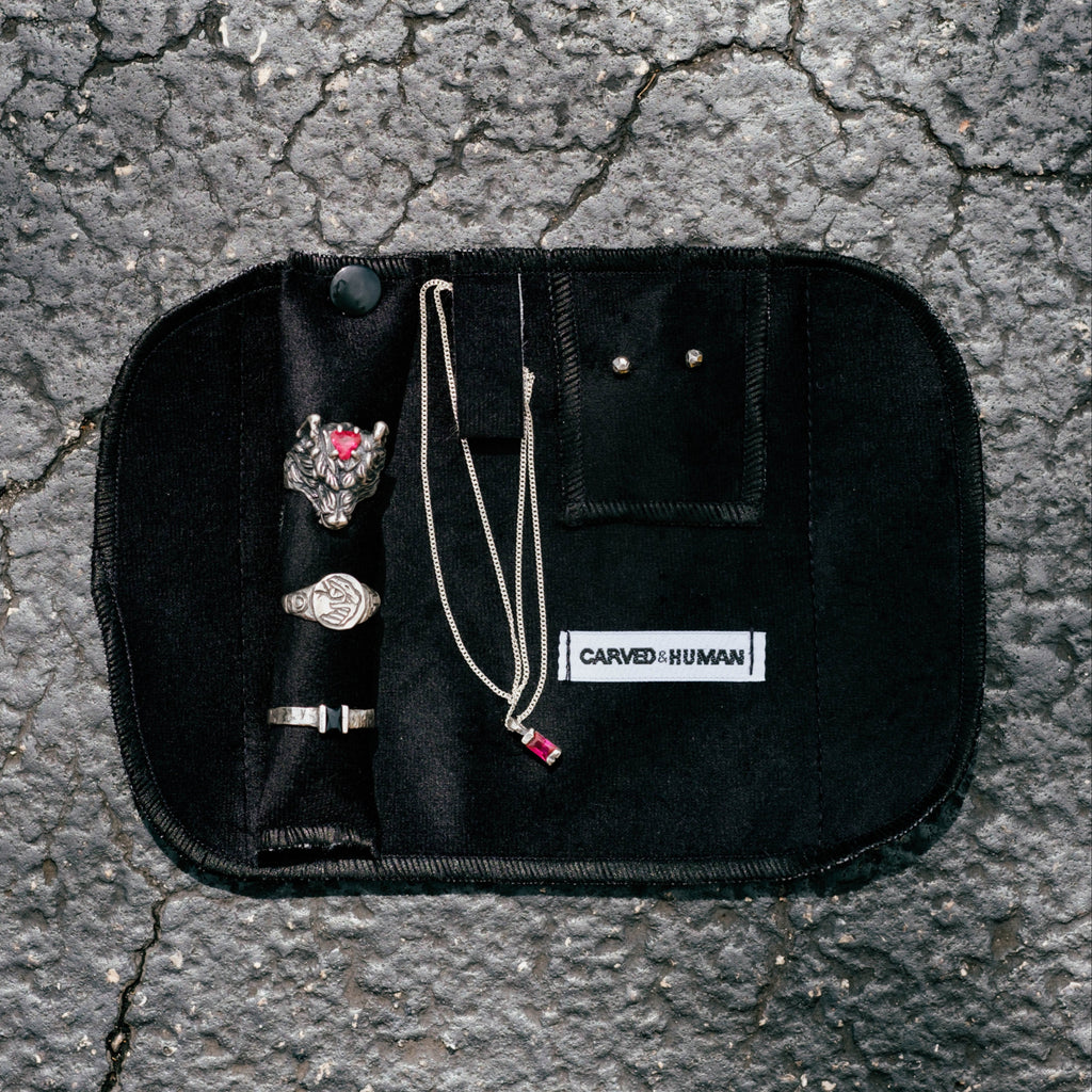 Hand-stitched Fabric Jewelry Case