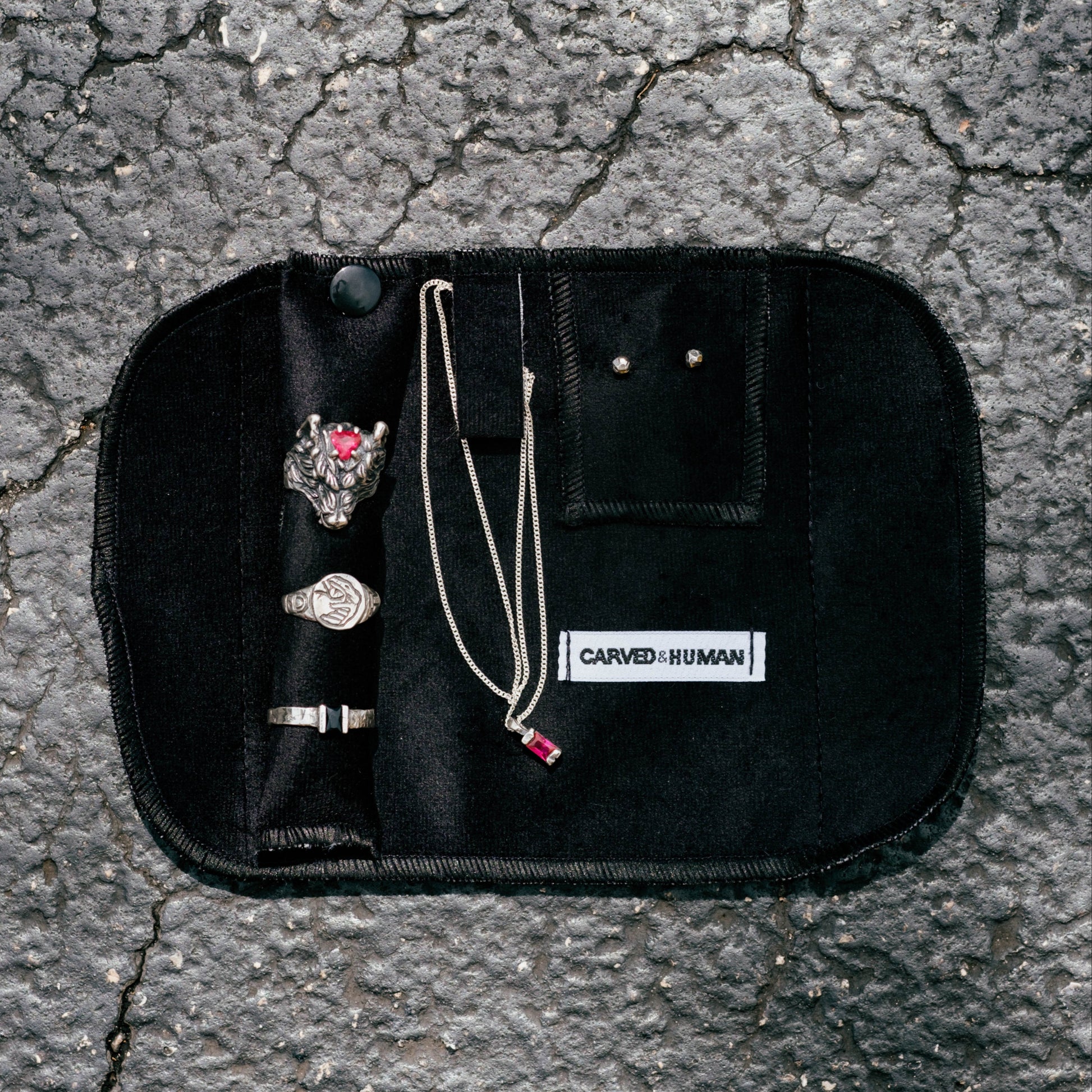 Hand-stitched Fabric Jewelry Case
