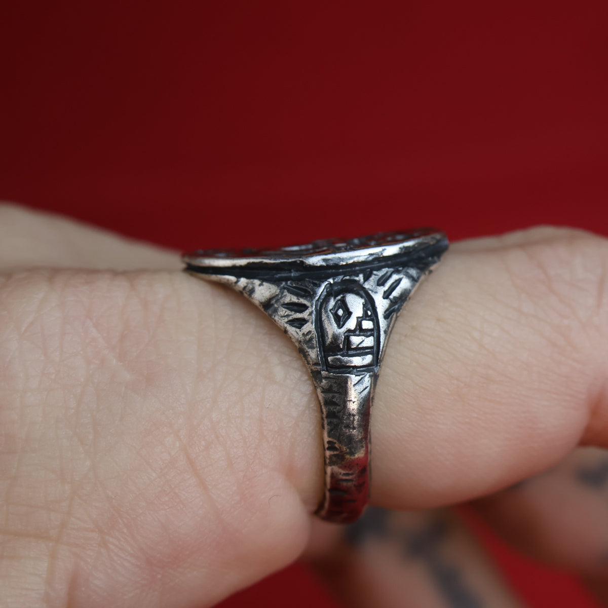 Memento Mori Silver-Plated Ring