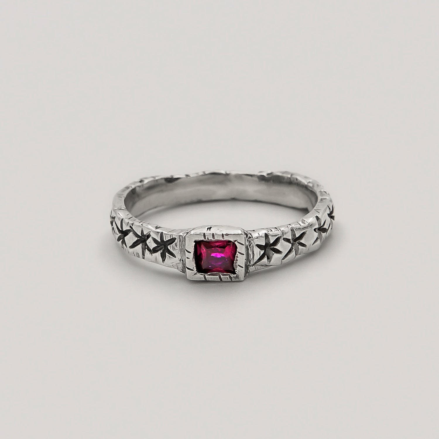Star Line Ruby Ring