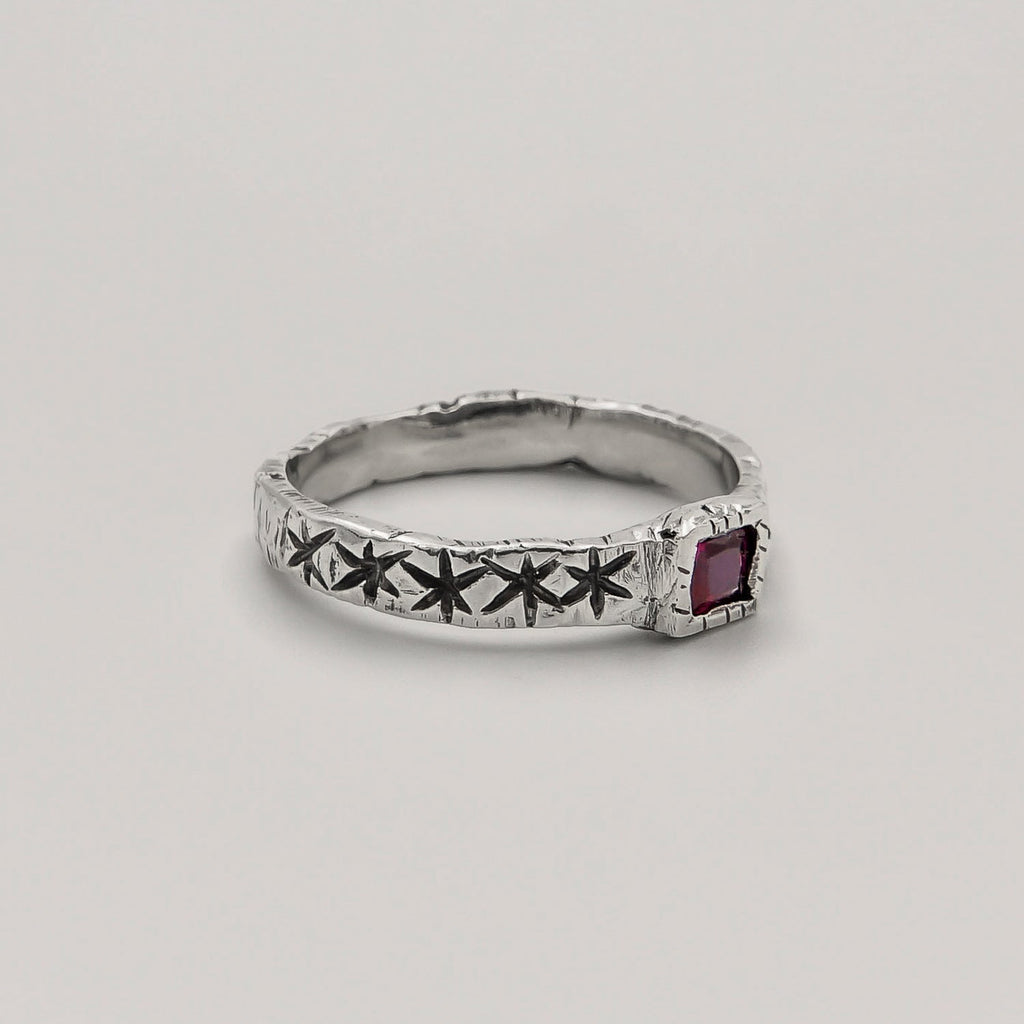 Star Line Ruby Ring