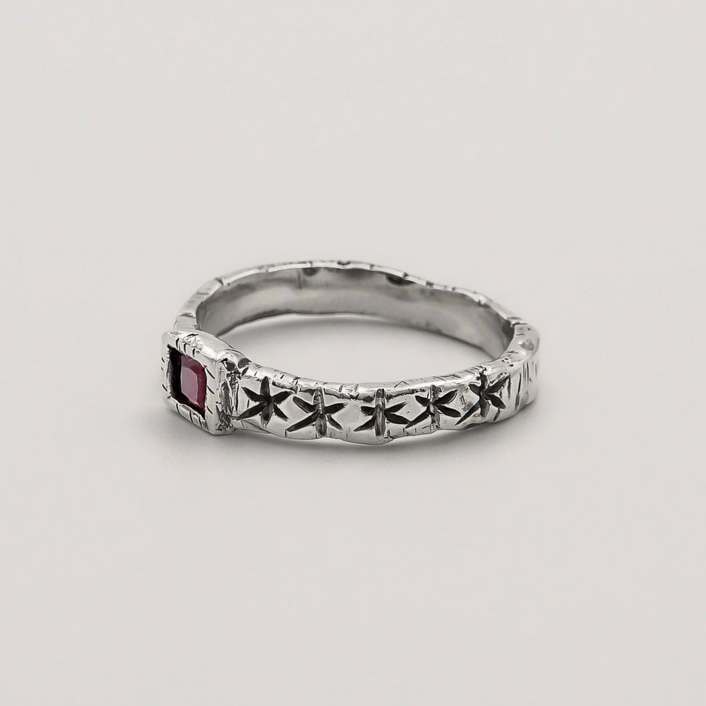 Star Line Ruby Ring