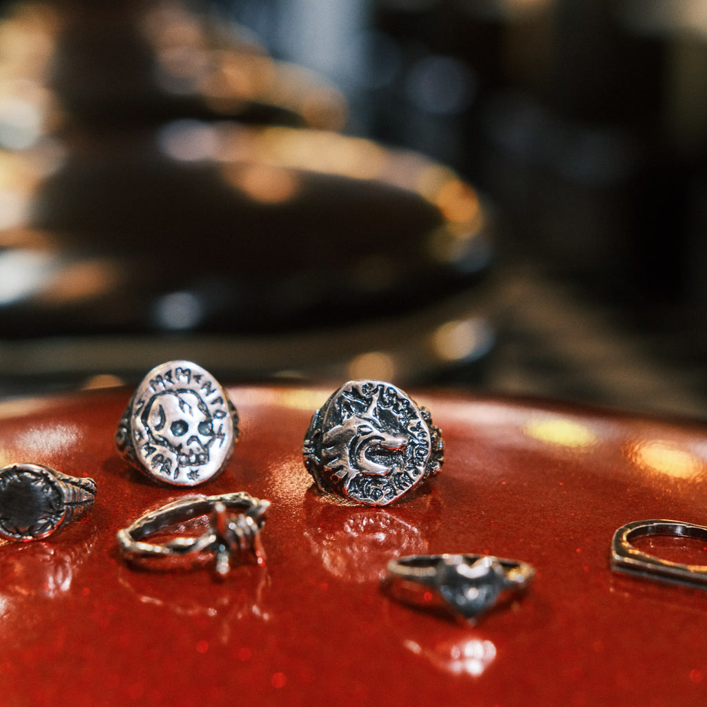Old Wolf Silver-Plated Ring