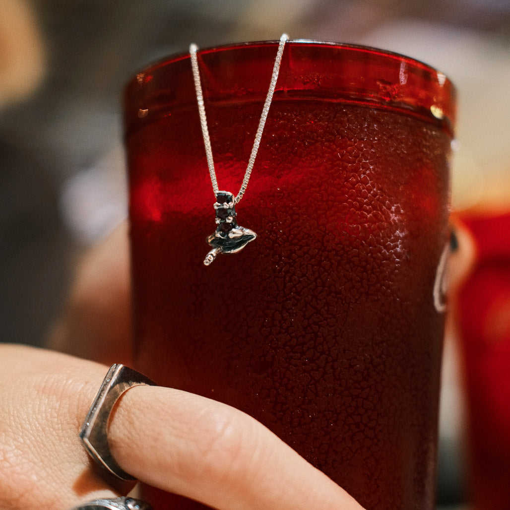 Ember Ruby Silver-Plated Necklace