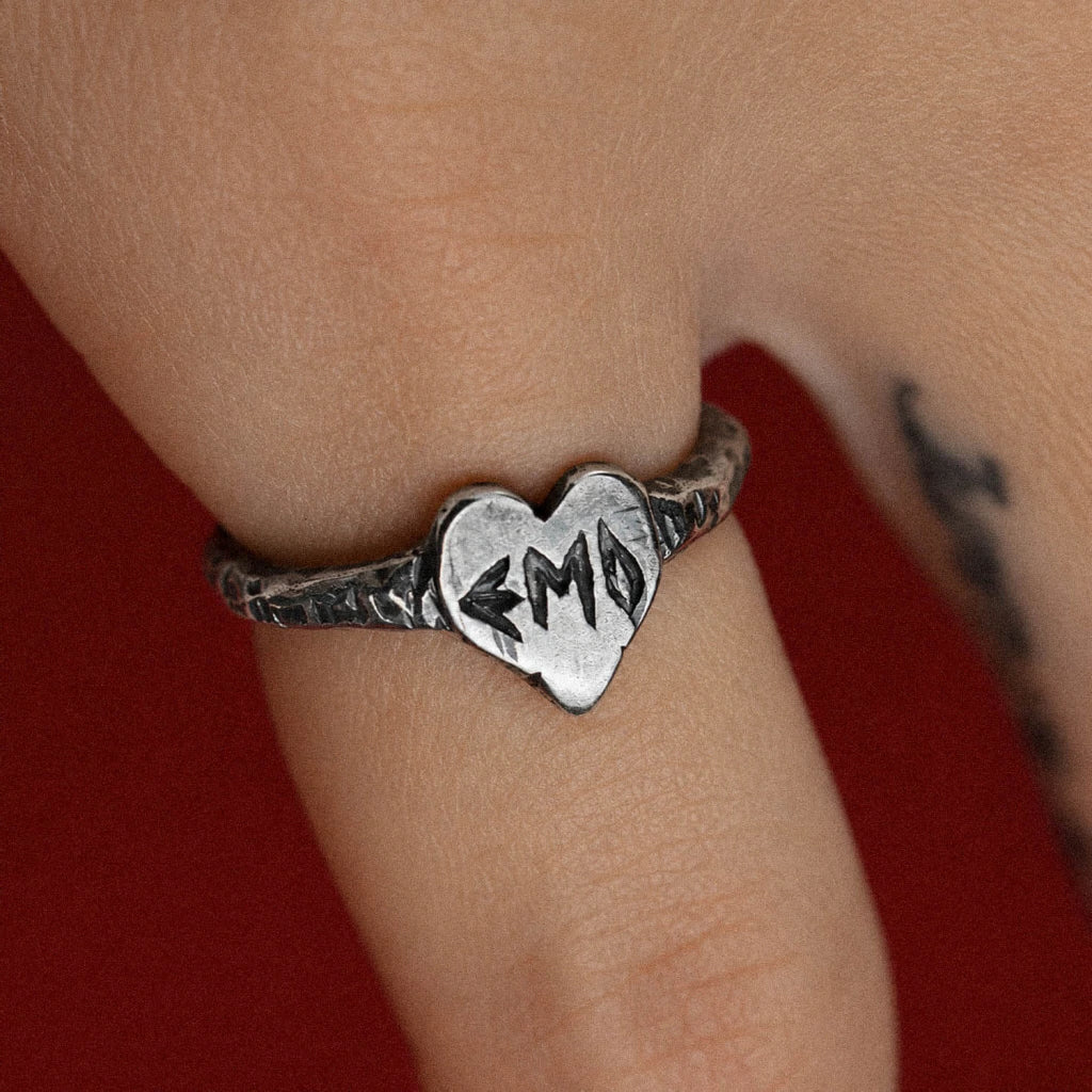 Emo Silver-Plated Ring